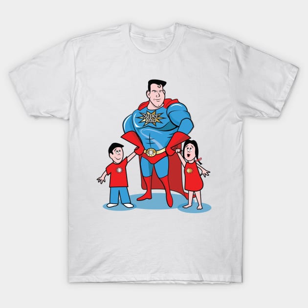 Super Dad Happy Fathers Day Father Superhero T Shirt TeePublic